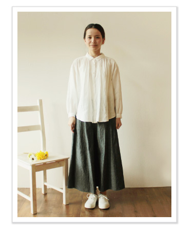 nofl リネンコットンワイドパンツ コーディネイト02