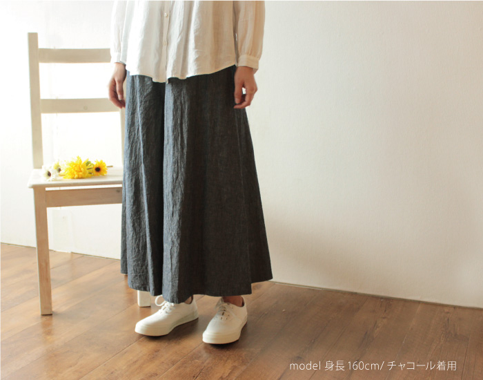 nofl リネンコットンワイドパンツ