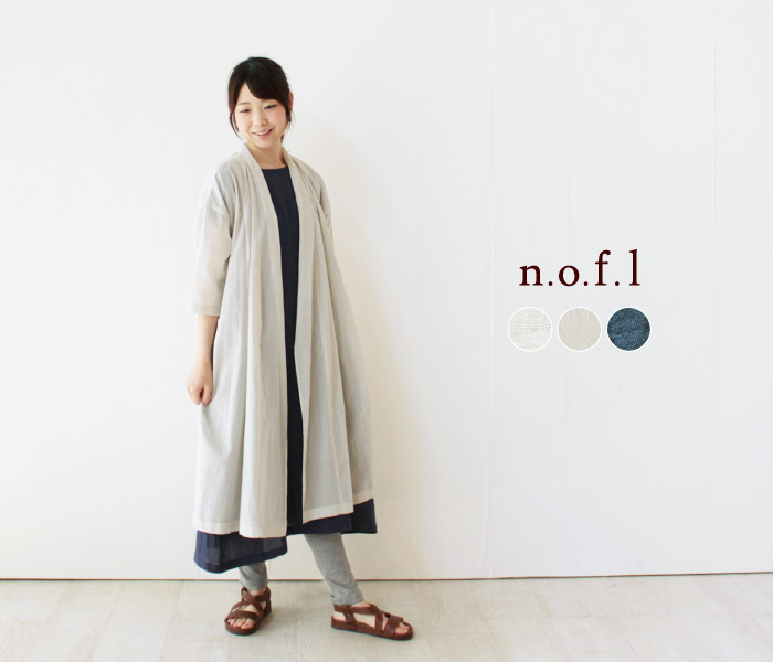 nofl コットンシルクガウン