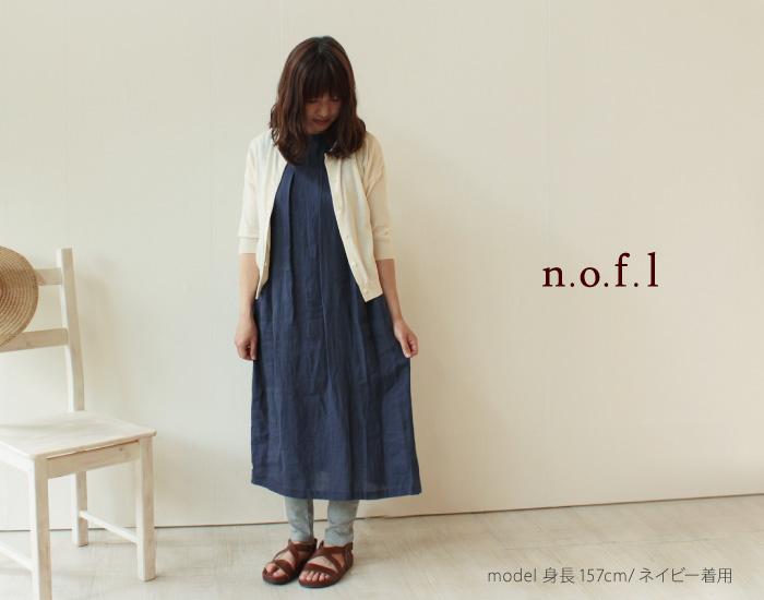 nofl リネンタックノースリーブワンピース