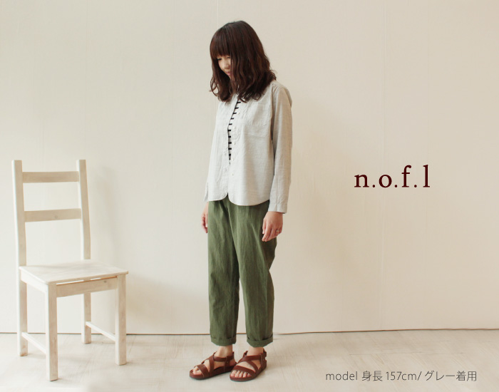 nofl コットンテンセルシャツブラウス